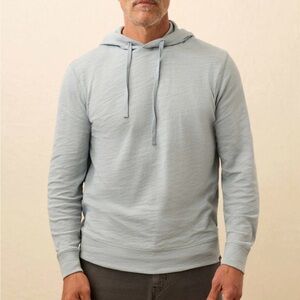 Faherty Sunwashed Slub Hoodie ocean blue size M
